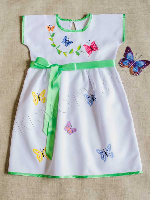 Вишита сукня-сарафан "Метелики"